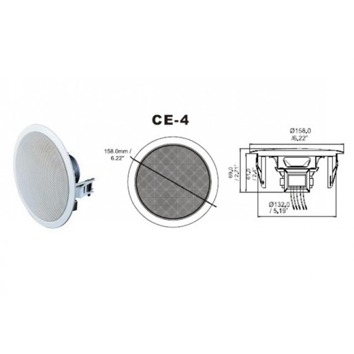 QUAD Industrial Concourse CE4  Громкоговоритель двухполосный 