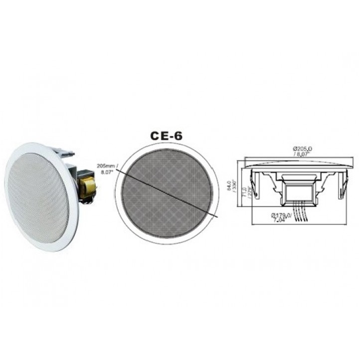 QUAD Industrial Concourse CE6  Громкоговоритель двухполосный 