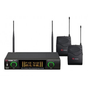 US-2Н   Беспроводная микрофонная система UHF-диапазона с двумя головными микрофонами и карманными передатчиками