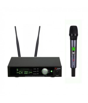US-101 с кейсом  Профессиональная беспроводная микрофонная система UHF-диапазона многоканальная с ручным микрофоном в кейсе