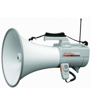 ER-2930W— плечевой мегафон с внеш. микрофонным входом, входом AUX, входом питания постоянного тока, звуковым сигналом (свисток) батарейного счетчика.